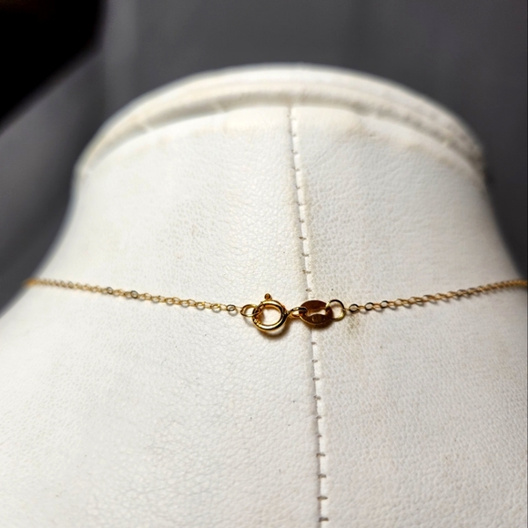 Solid 18k Gold, LV Layered Charm Necklace - Picture 6 of 7